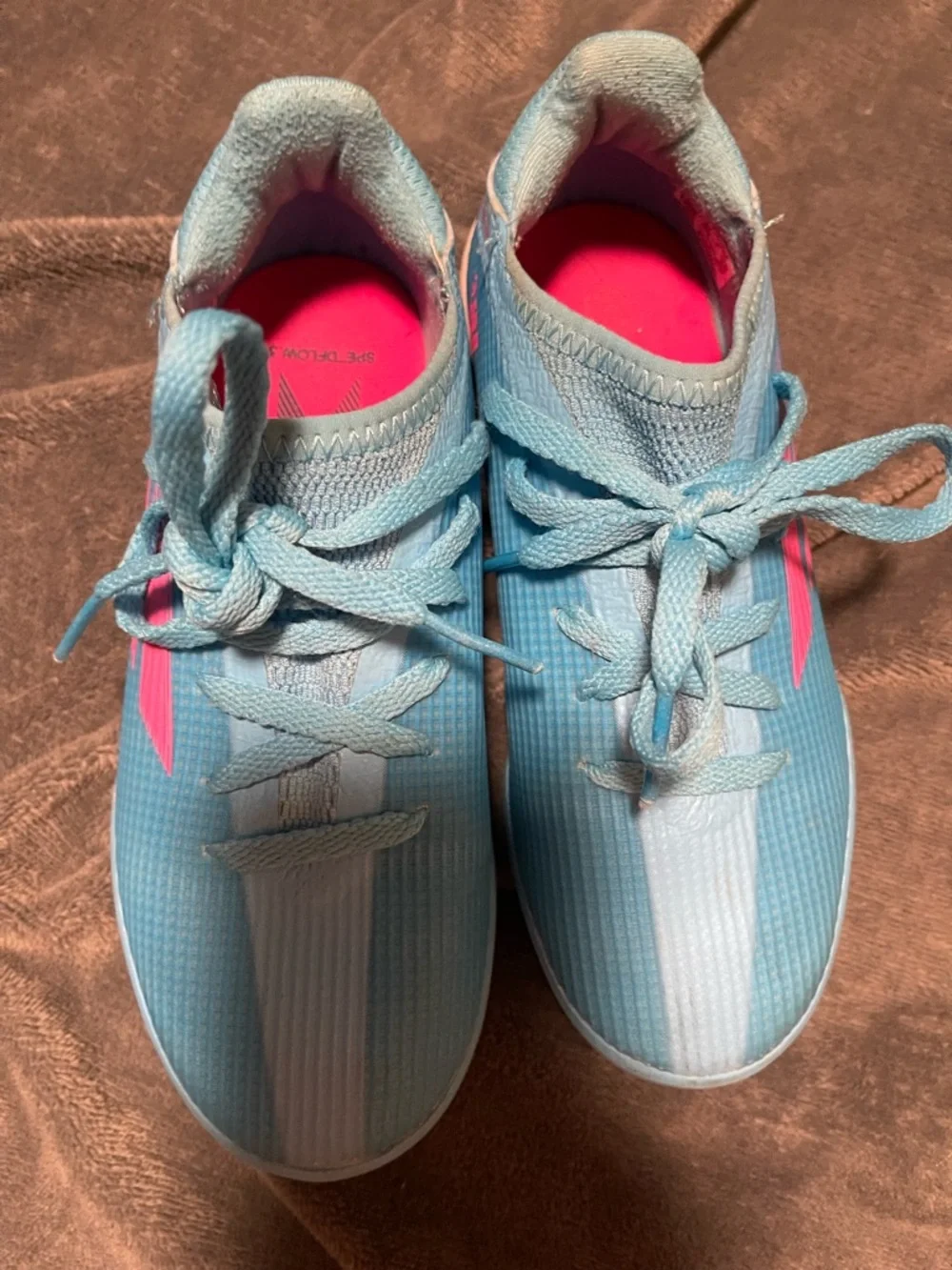 Adidas X Speedflow.3 In J Jr GW7493 shoes blue Pink  size 1 GIrls